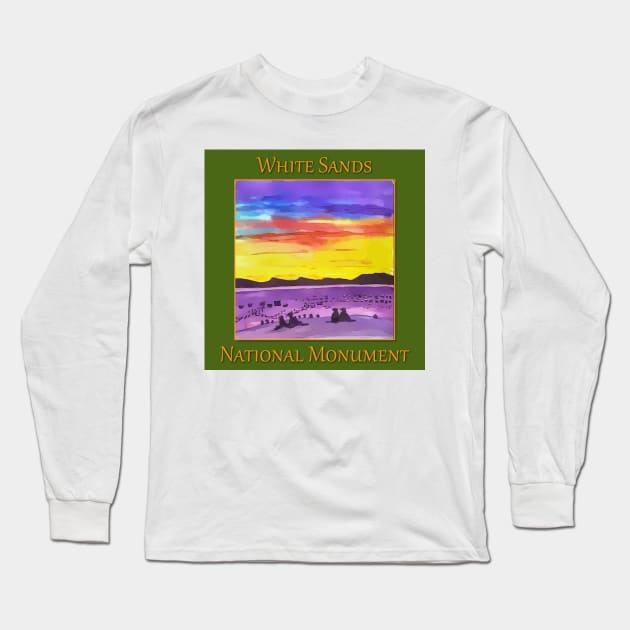 White Sands National Monument in New Mexico Long Sleeve T-Shirt by WelshDesigns